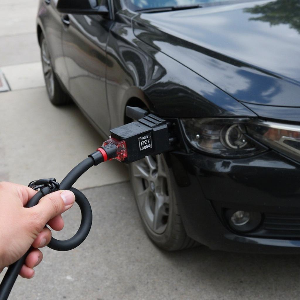 BMW OBD2 Serial Cable Connection to Diagnostic Port