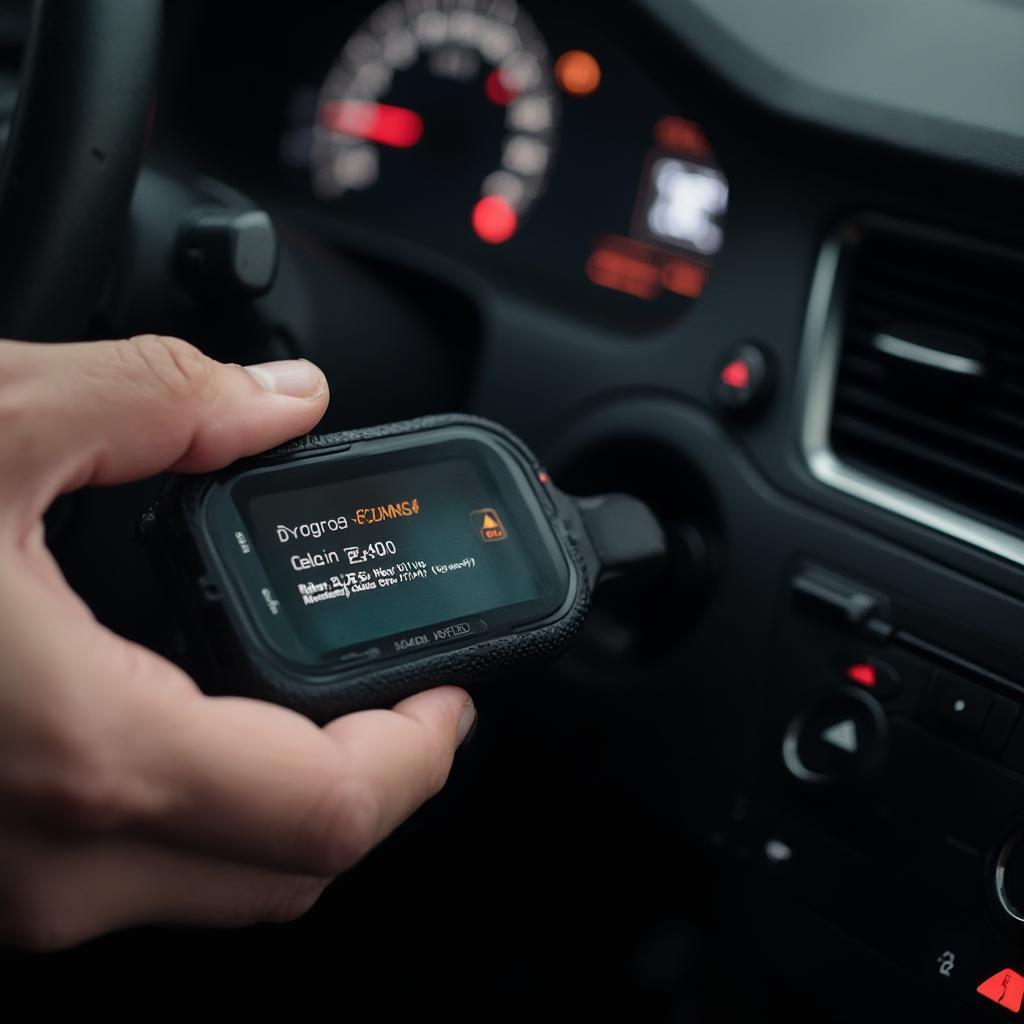 Bosch OBD2 Code Reader in Use