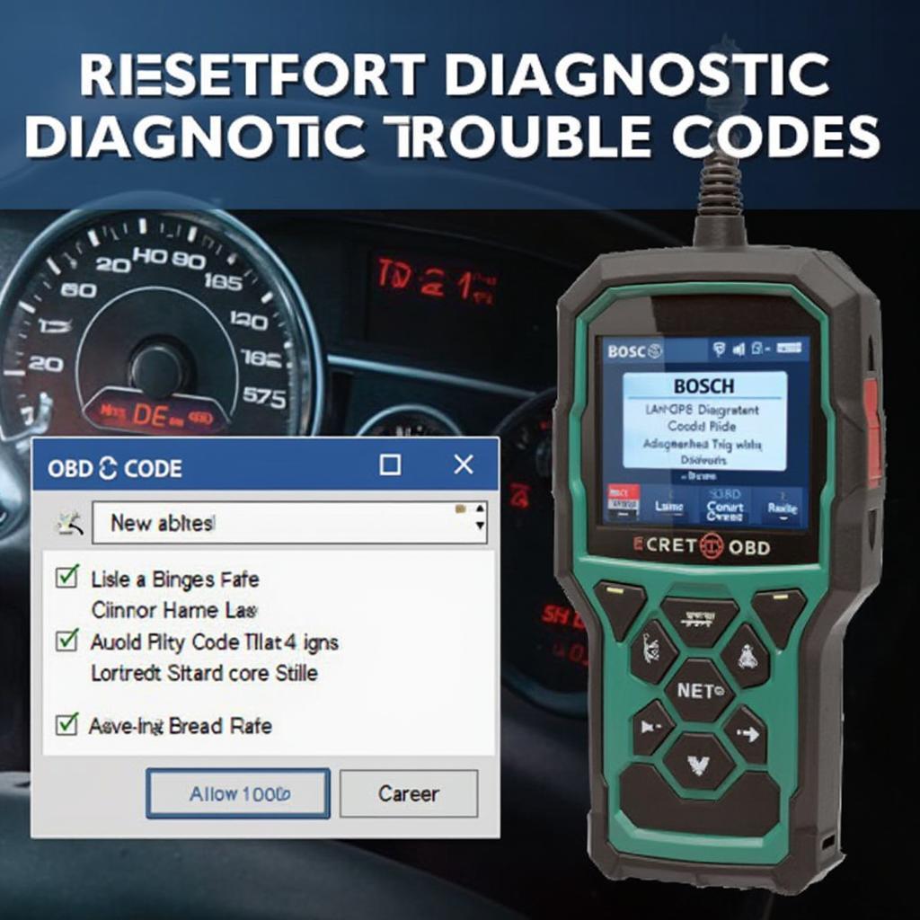 Resetting Codes with a Bosch OBD2 Scanner