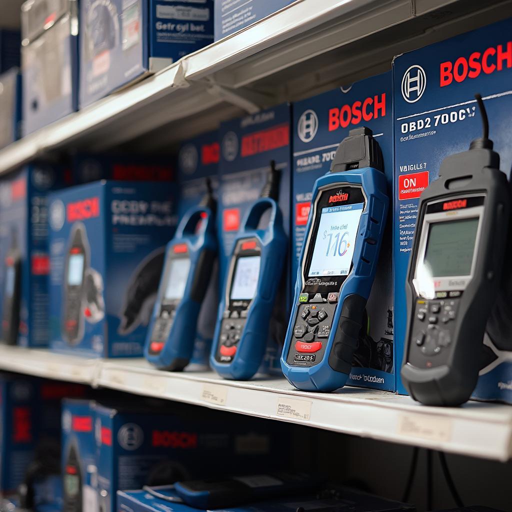 Bosch OBD2 Scanner Displayed at a Repco Store