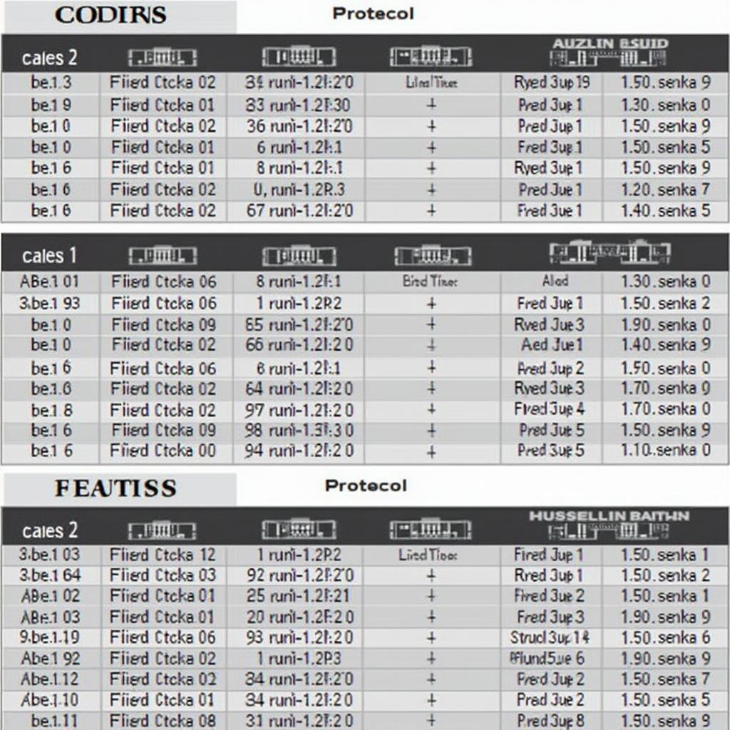 Cadillac OBD2 Protocols Compatibility Chart