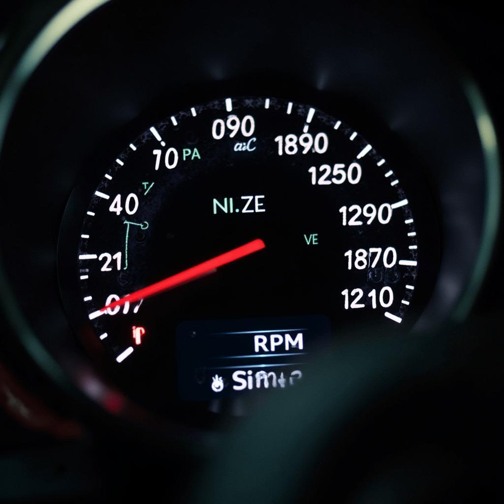 CAG OBD2 Gauge Displaying Vehicle Parameters