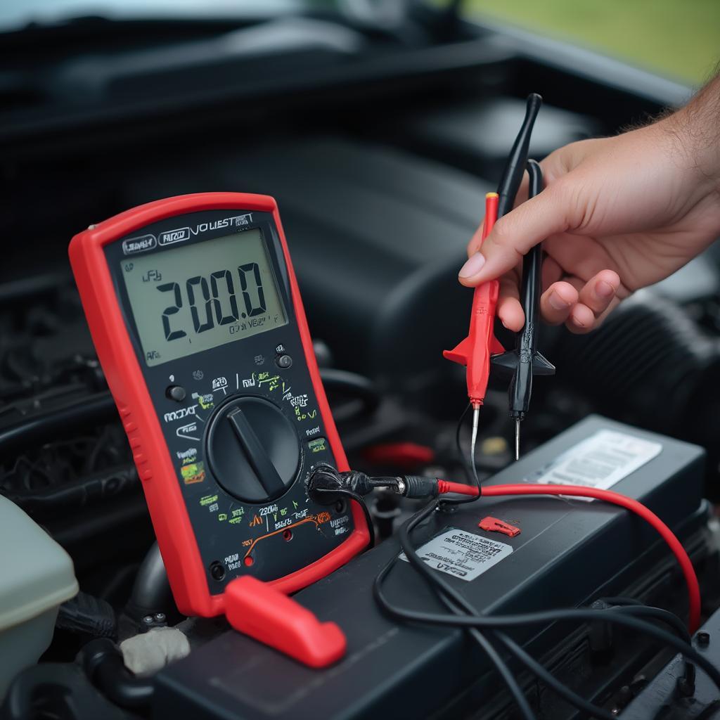 Car Battery Voltage Check