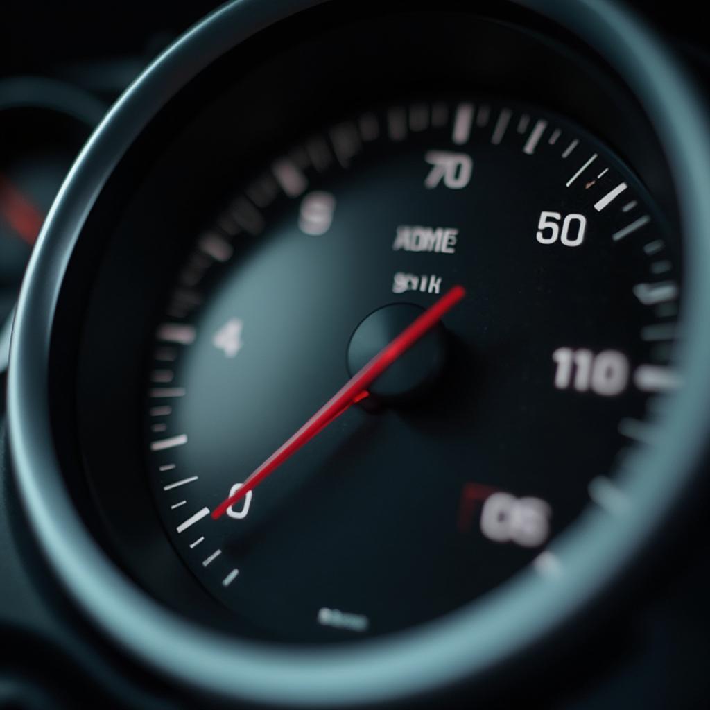 Car Dashboard Showing Fuel Gauge