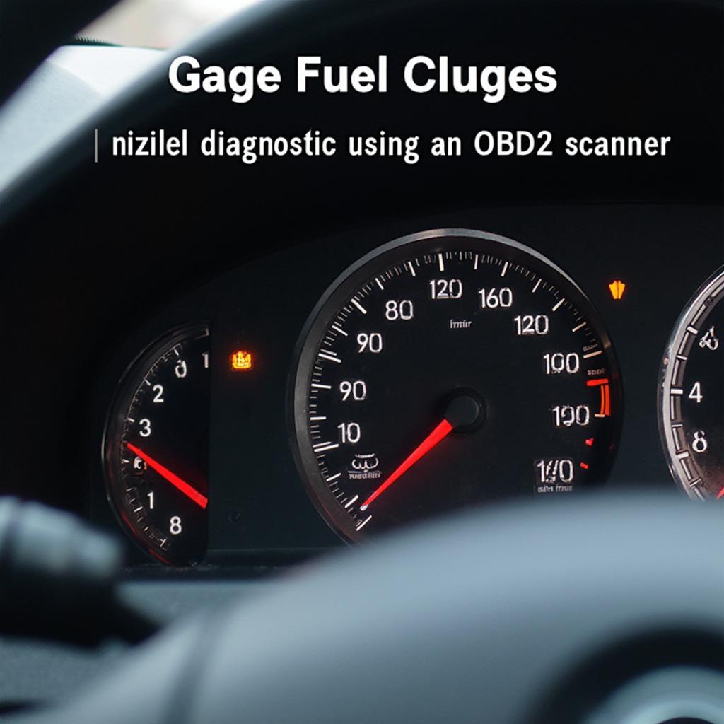 Car Dashboard Showing Fuel Gauge Malfunction