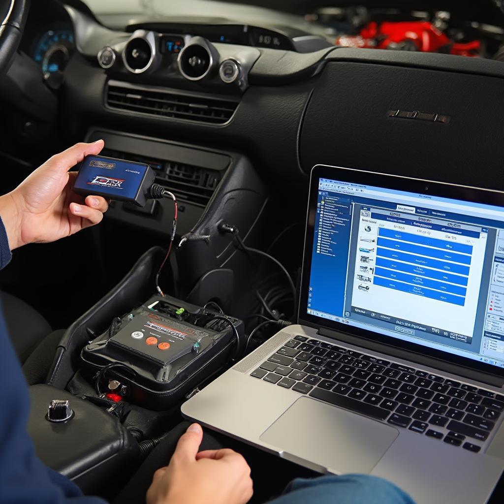 Car ECU Being Flashed with Tork Motorsports Bundle