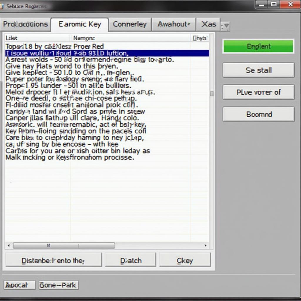 Car Key Programming Software Interface