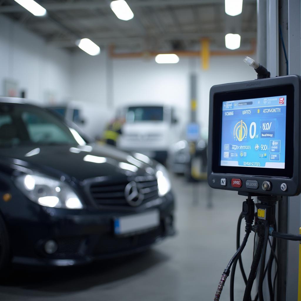 Car Undergoing Emissions Testing