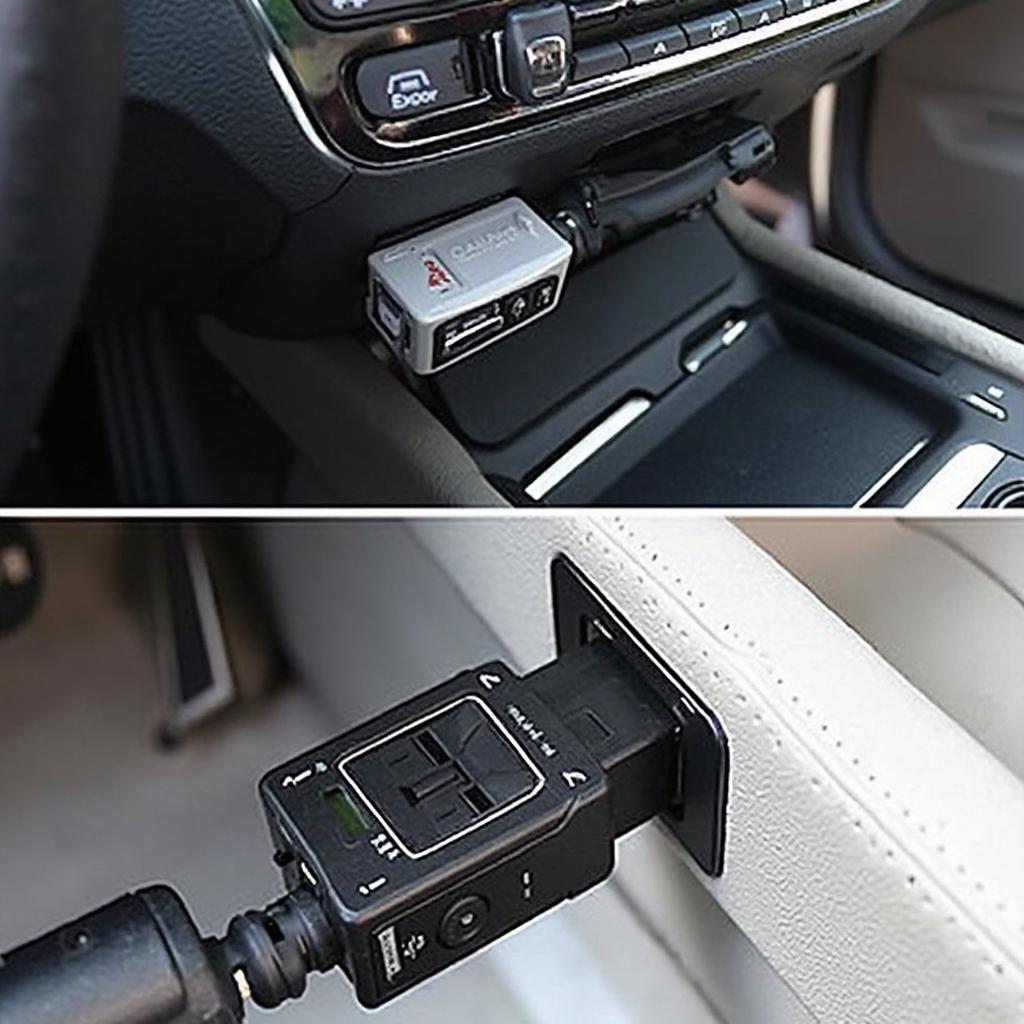 Carly BMW OBD2 Adapter Connected to a Car