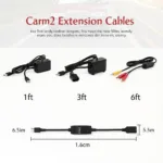 CarMD OBD2 Extension Cables in Various Lengths