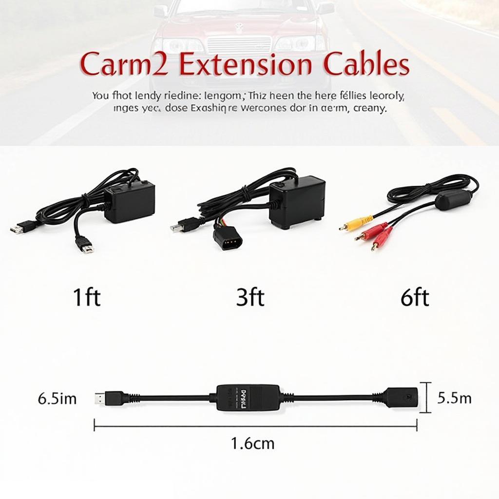 CarMD OBD2 Extension Cables in Various Lengths