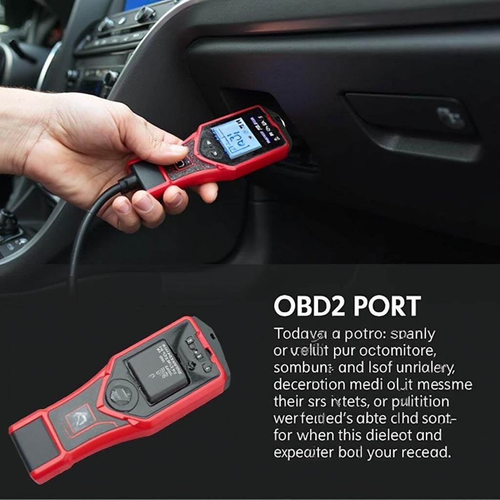 Carscan 3013 Connected to OBD2 Port in a Car