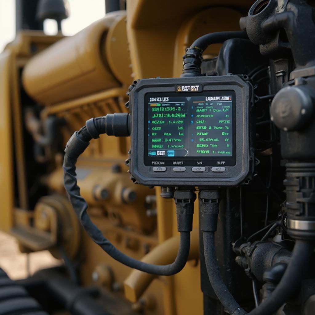 CATs OBD2 Tuner Connected to an Excavator