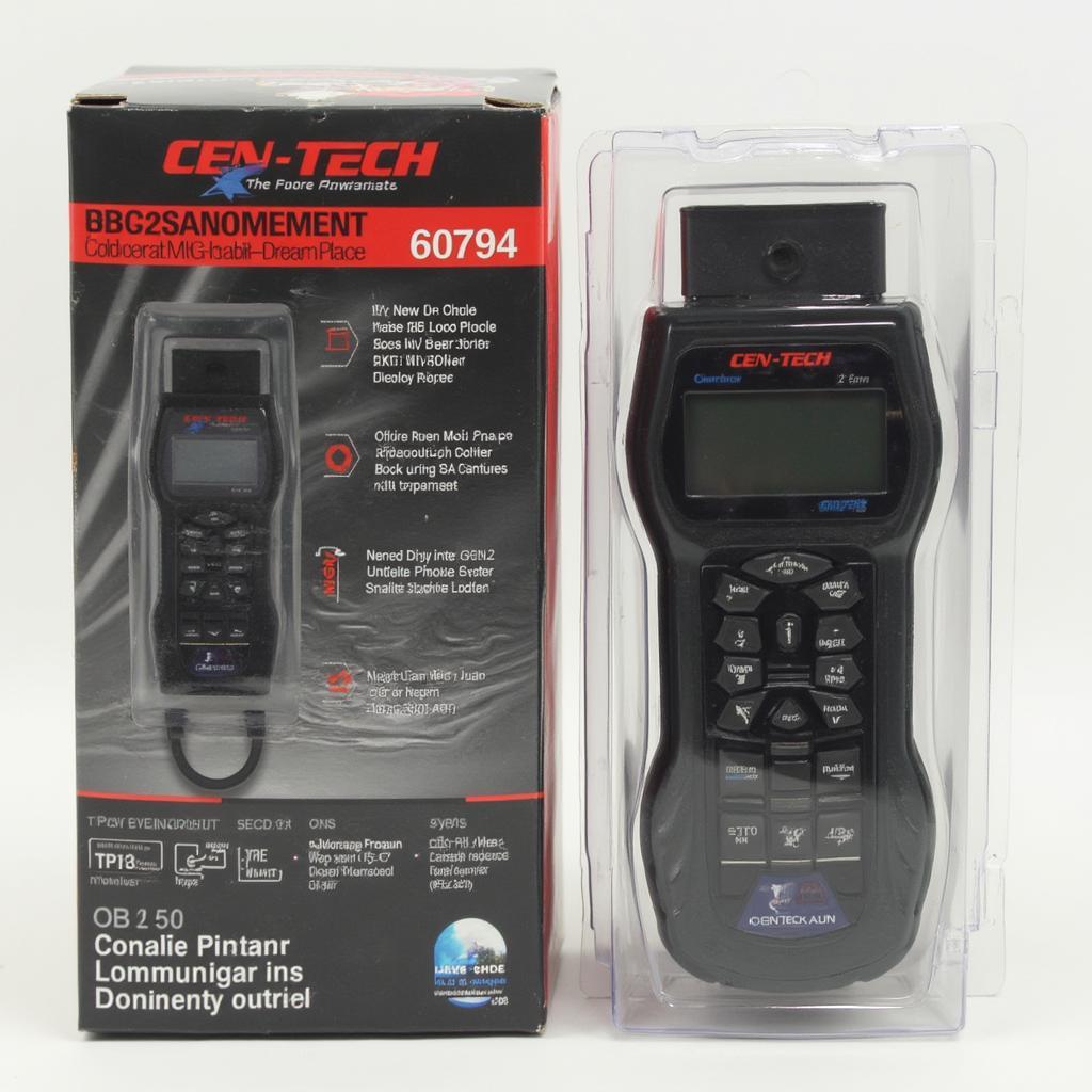 Cen-Tech 60794 OBD2 Scanner Packaging