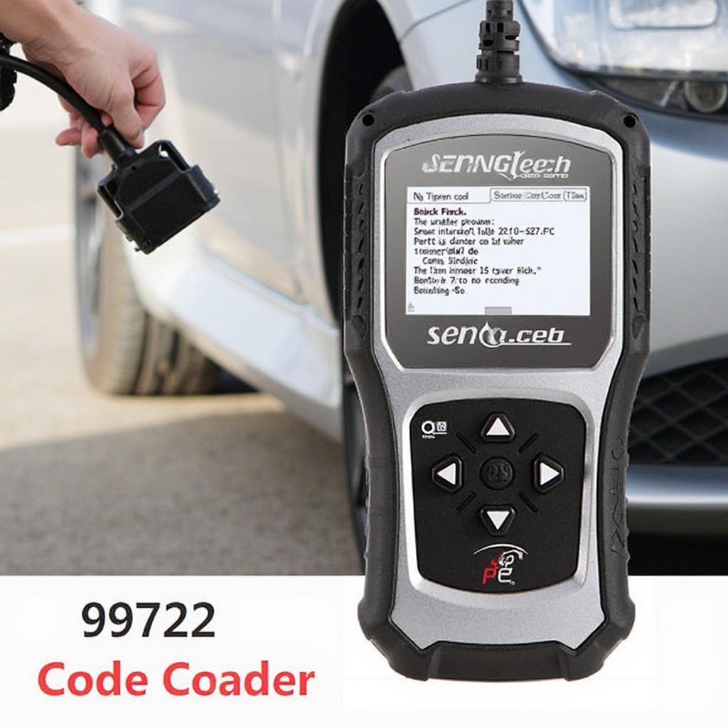 Cen-Tech OBD2 Scanner 99722 Displaying a Code