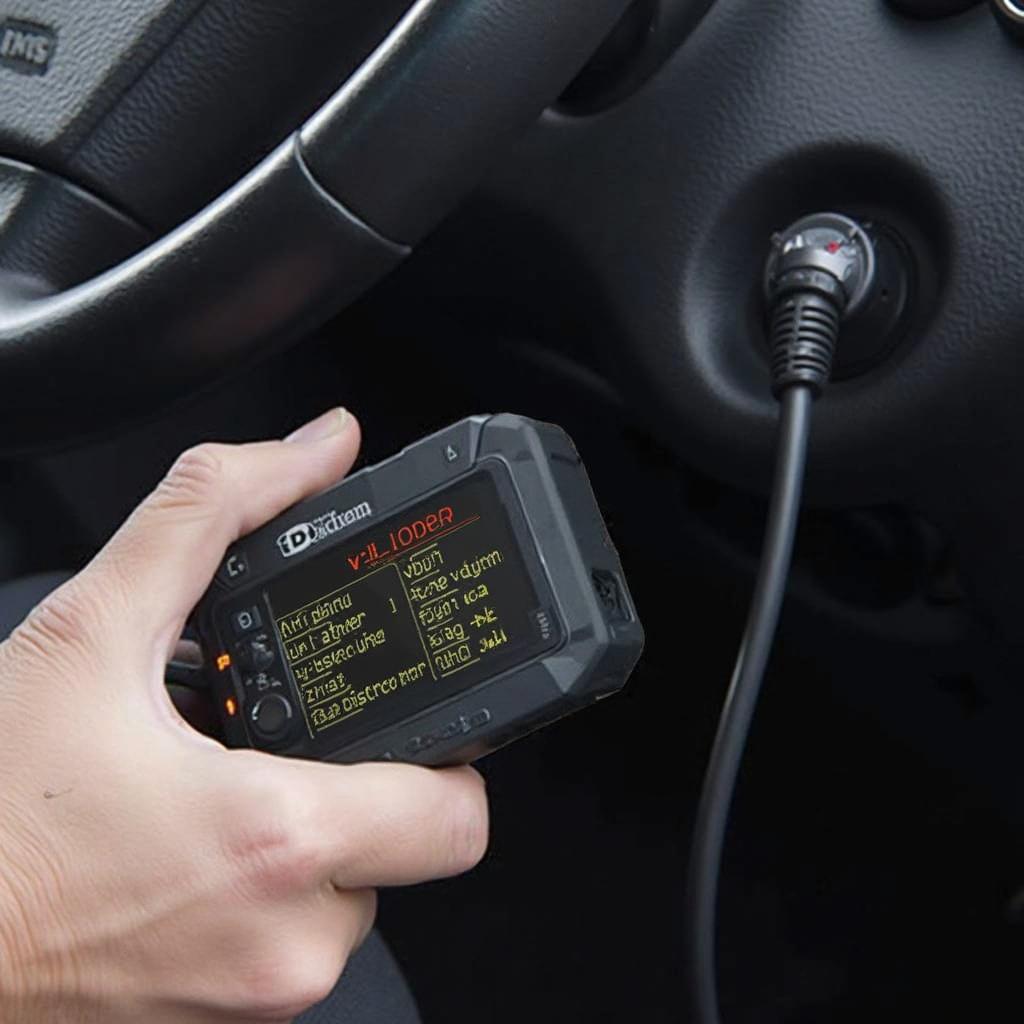 Cen-Tech OBD2 Scanner Connected to a 99 Volkswagen Golf