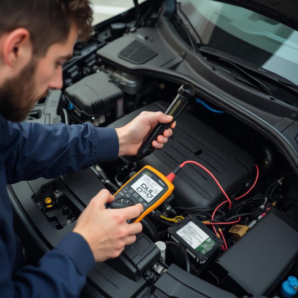 Mechanic Diagnosing Challenging VW OBD2 Codes