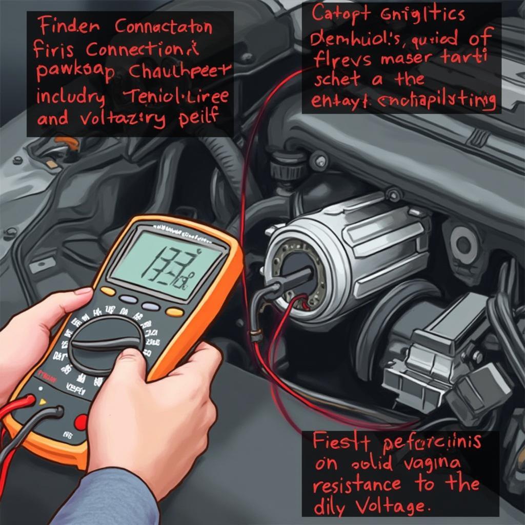 Checking Catalytic Converter Temperature Sensor with Multimeter