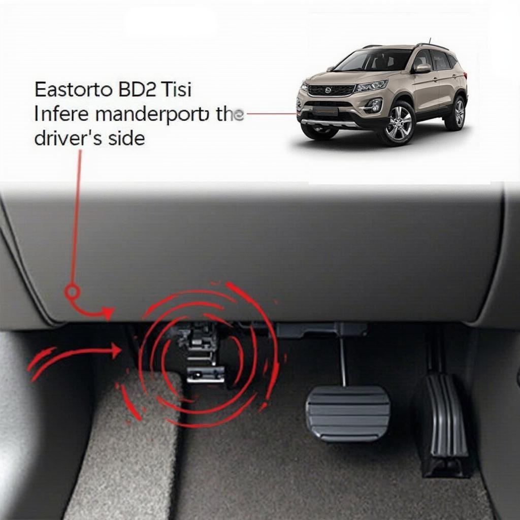 Chery Eastar 2.0 OBD2 Port Location