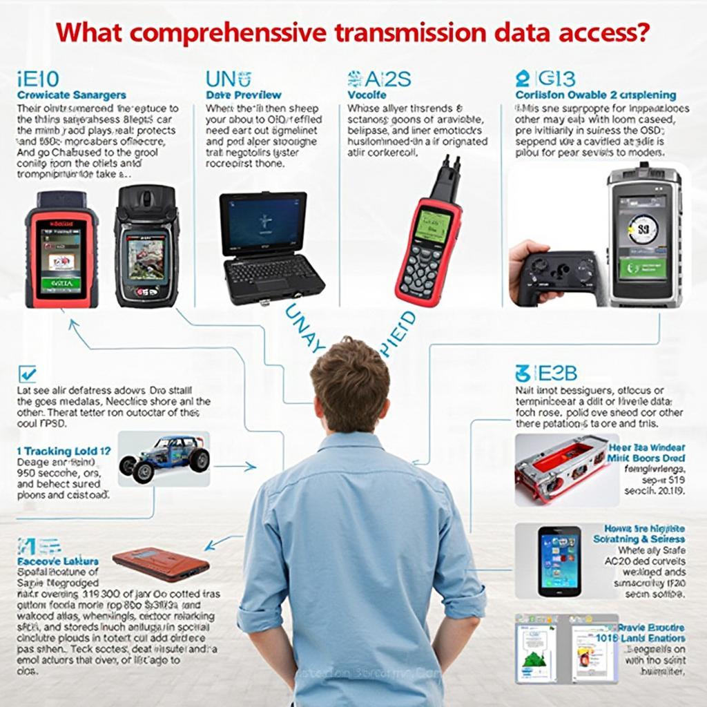 A person comparing different OBD2 scanners with transmission info functionalities