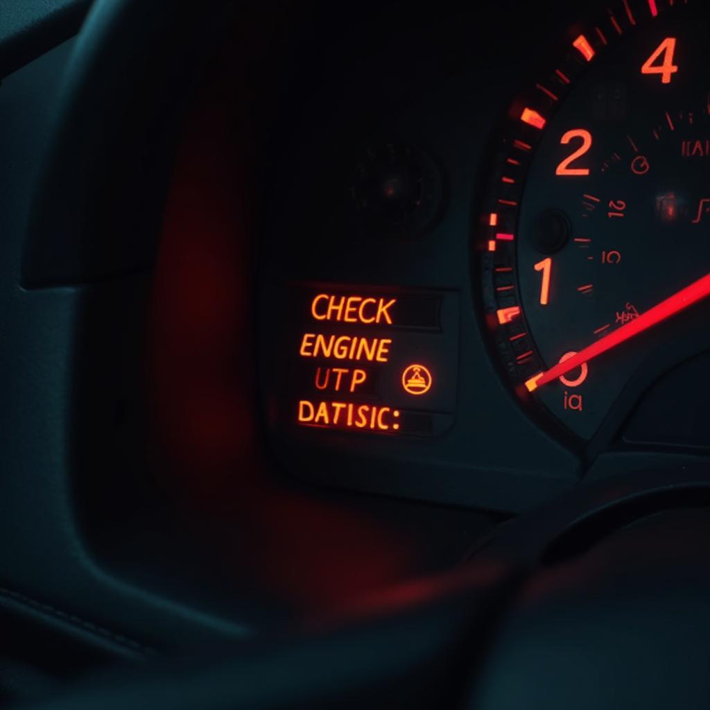 Chrysler Dashboard Warning Light Indicating an OBD2 Code