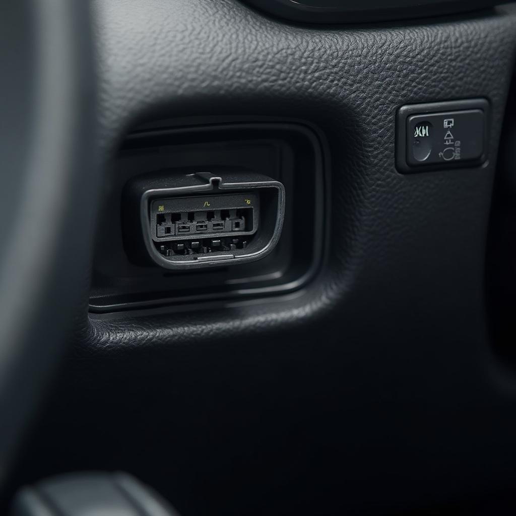 Car's OBD2 Port Close-Up