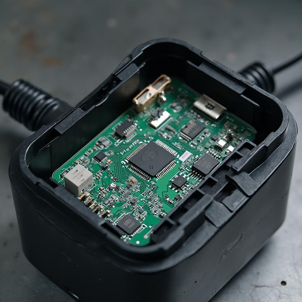 Close-up of Nitro OBD2 Device Circuitry