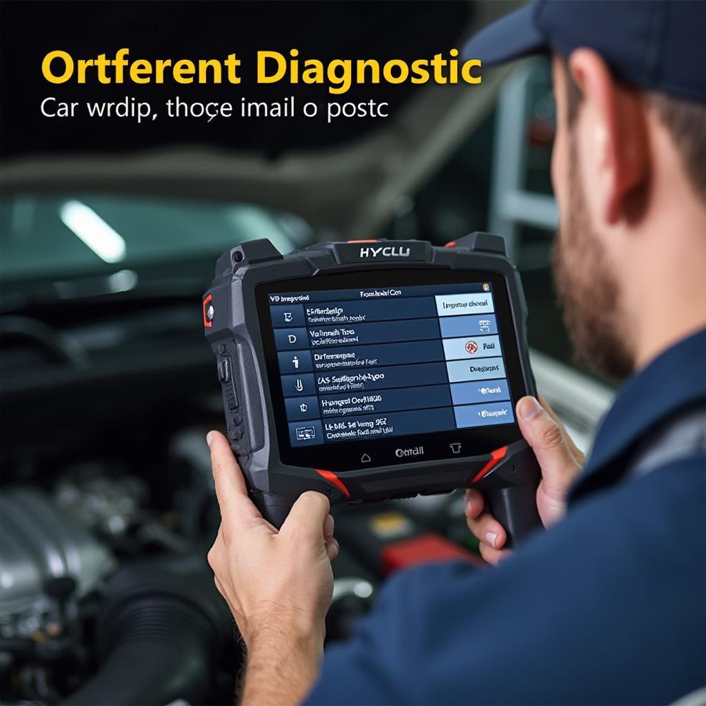 CN G1200VD OBD2 Scanner Performing Diagnostic Test