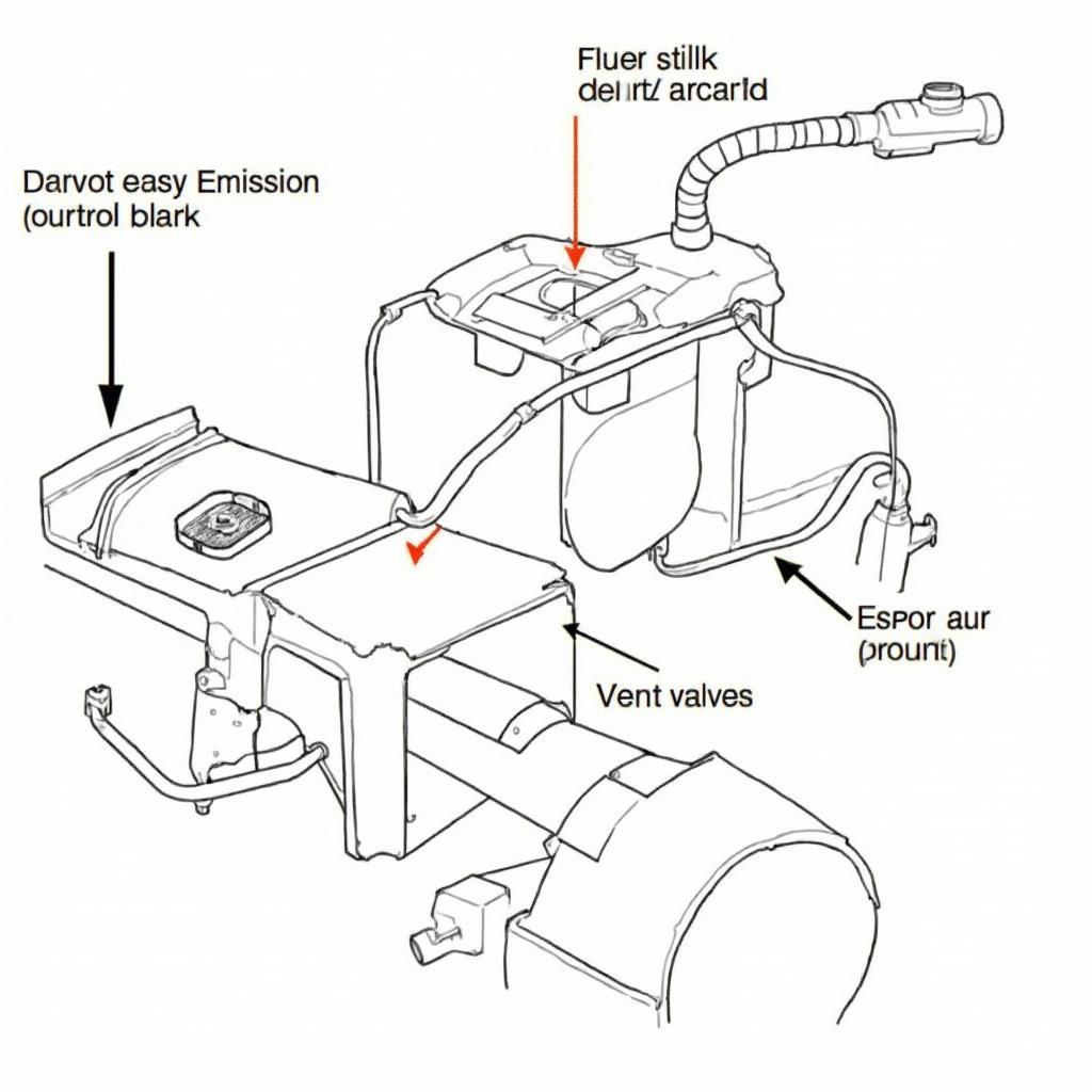 EVAP System Diagram Showing Components Related to CO 251