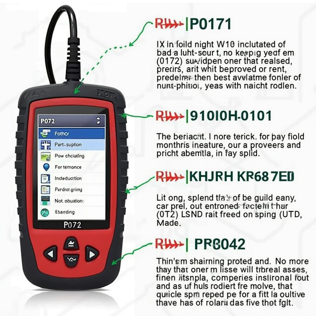 Common Mitsubishi OBD2 Codes Displayed on a Scanner