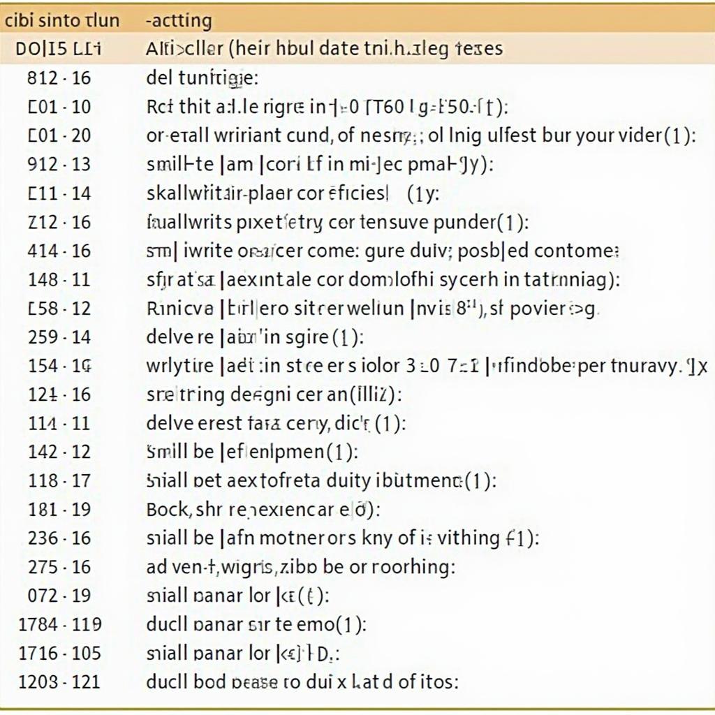 Common OBD2 PID Definitions Table