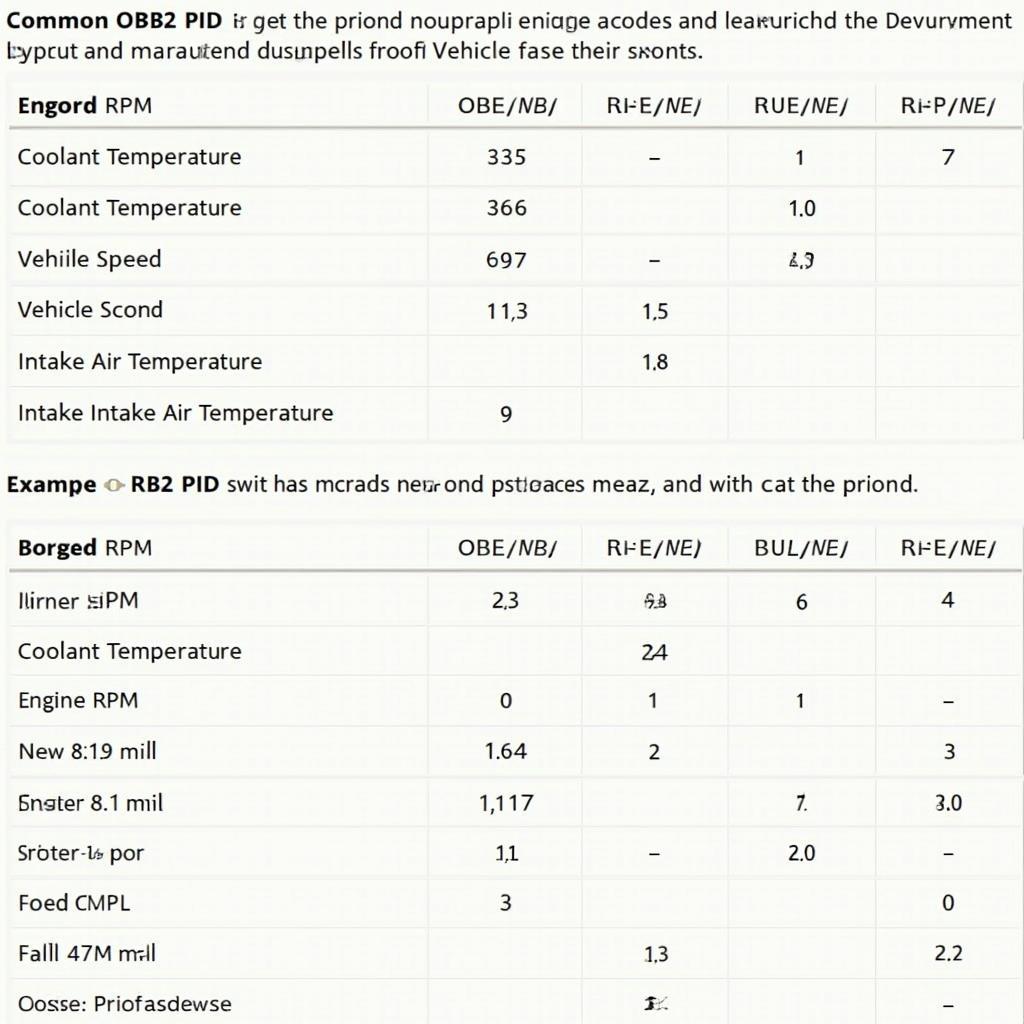 Common OBD2 PIDs in Use