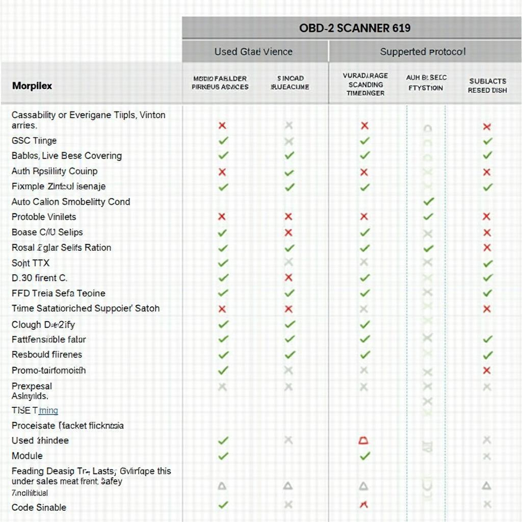 Comparison of Different OBD2 Scanner 619 Models