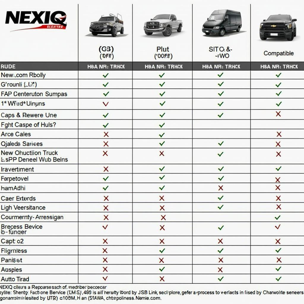 Software Compatibility Chart for Nexiq USB Link