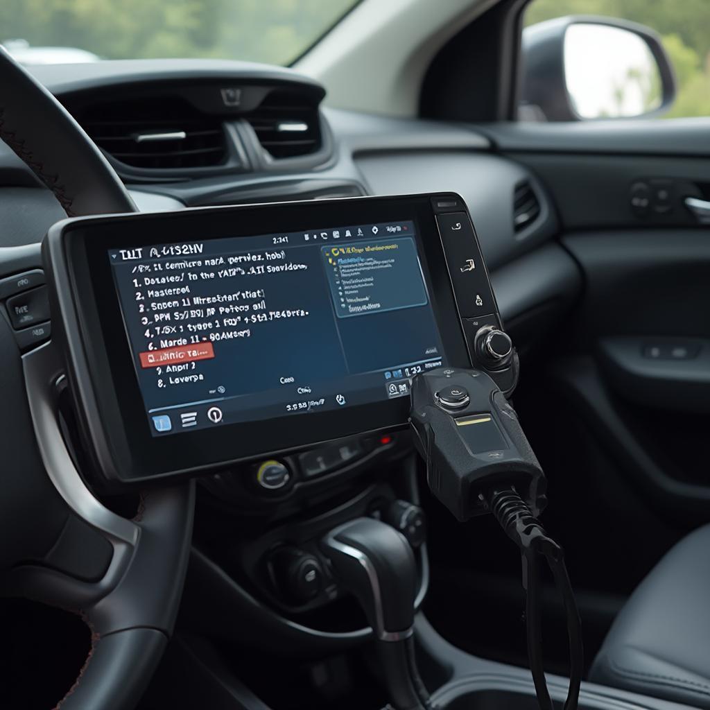 Chevrolet Traverse Connected to an OBD2 Code Reader