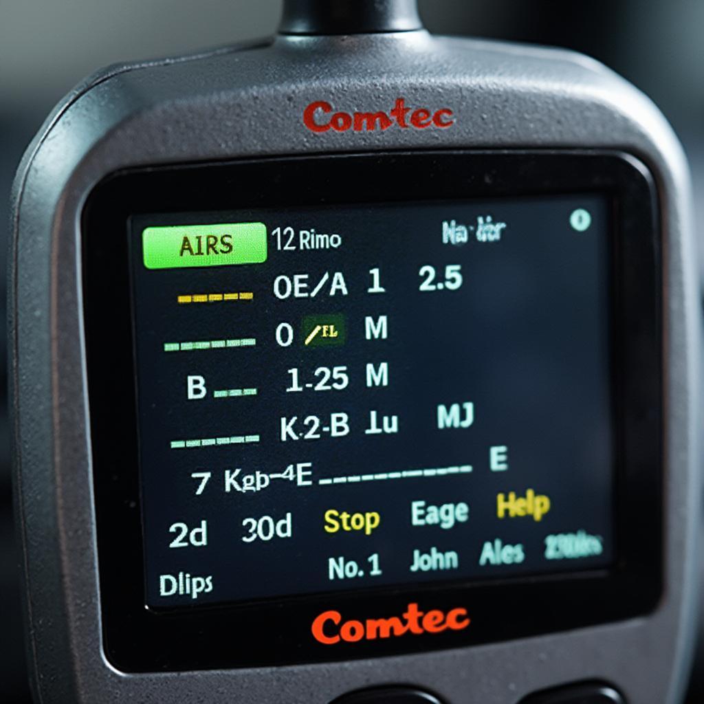 Comtec OBD2 Scanner Displaying Data