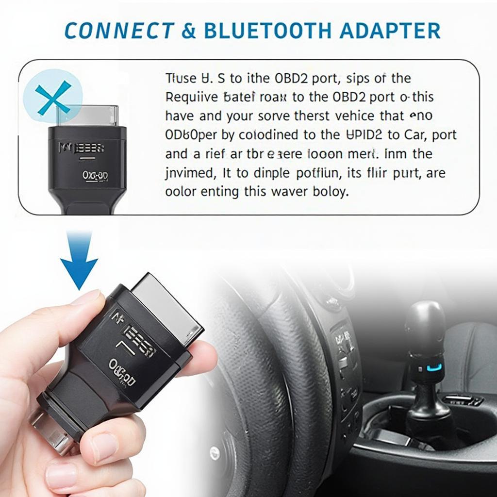 Connecting OBD2 Adapter to Car