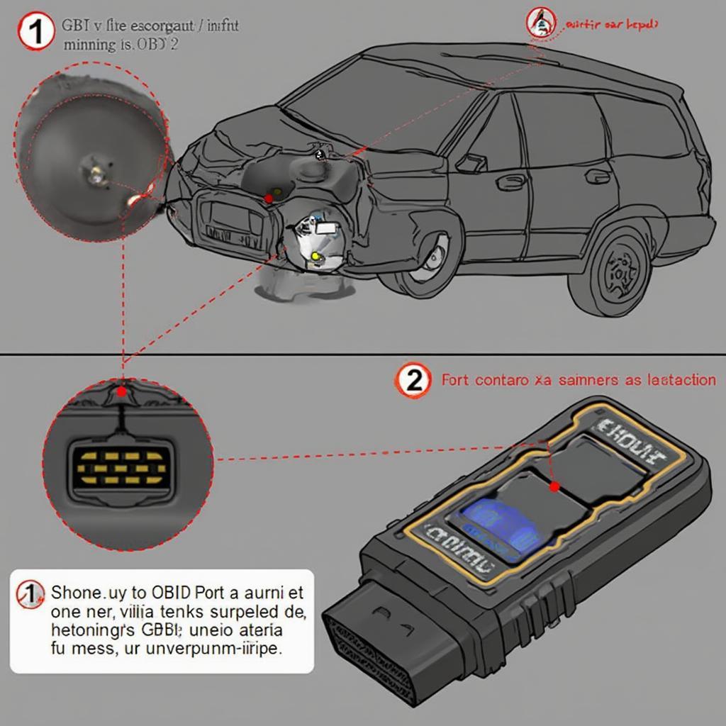 Connecting OBD2 Scanner to Port