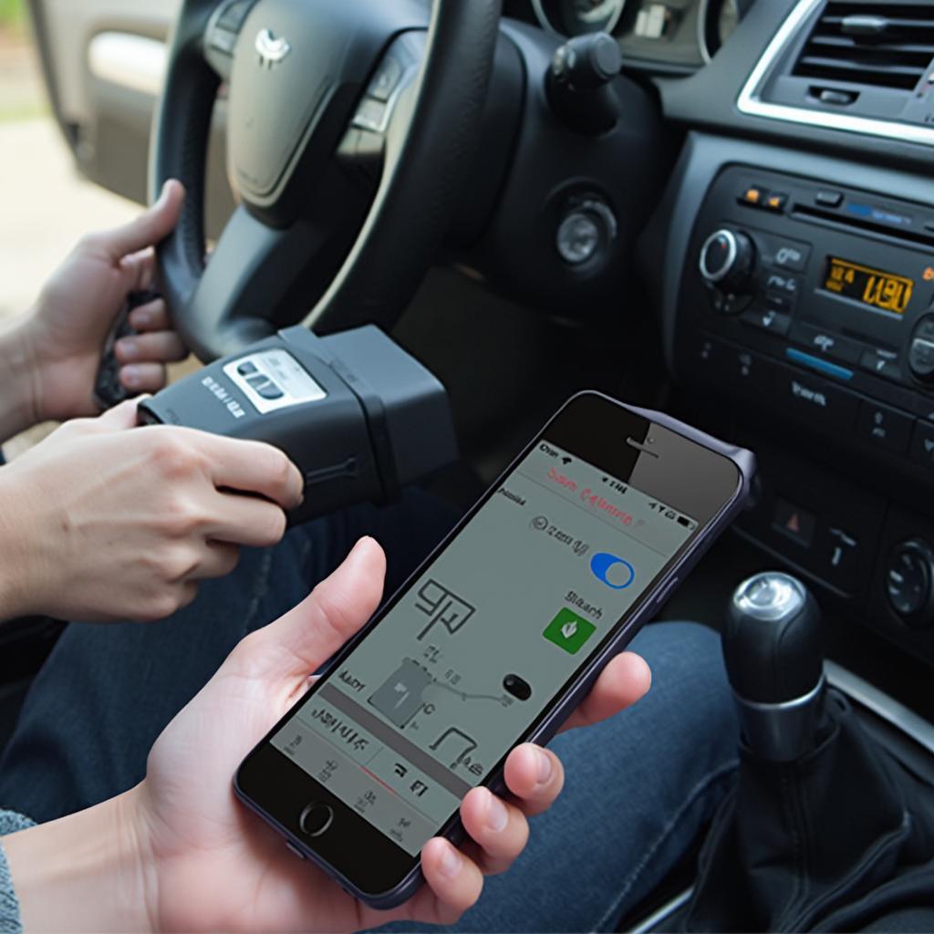 Connecting an OBD2 scanner to a smartphone via Bluetooth