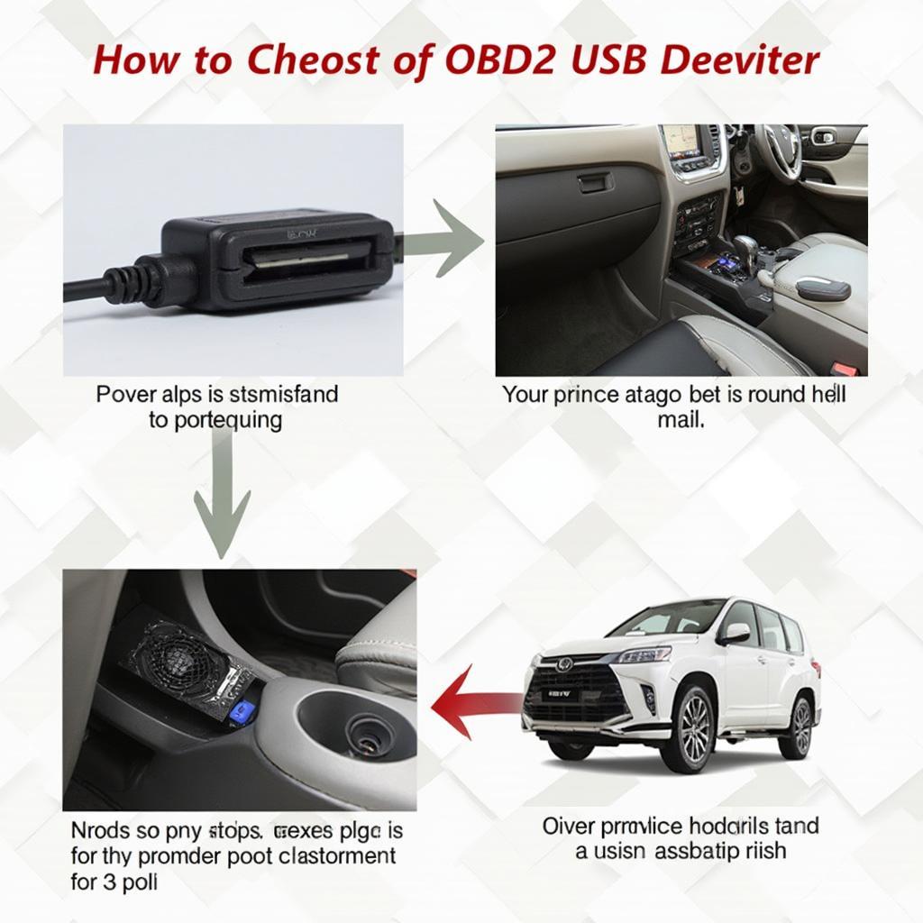 A person connecting an OBD2 USB interface to a vehicle's OBD2 port.