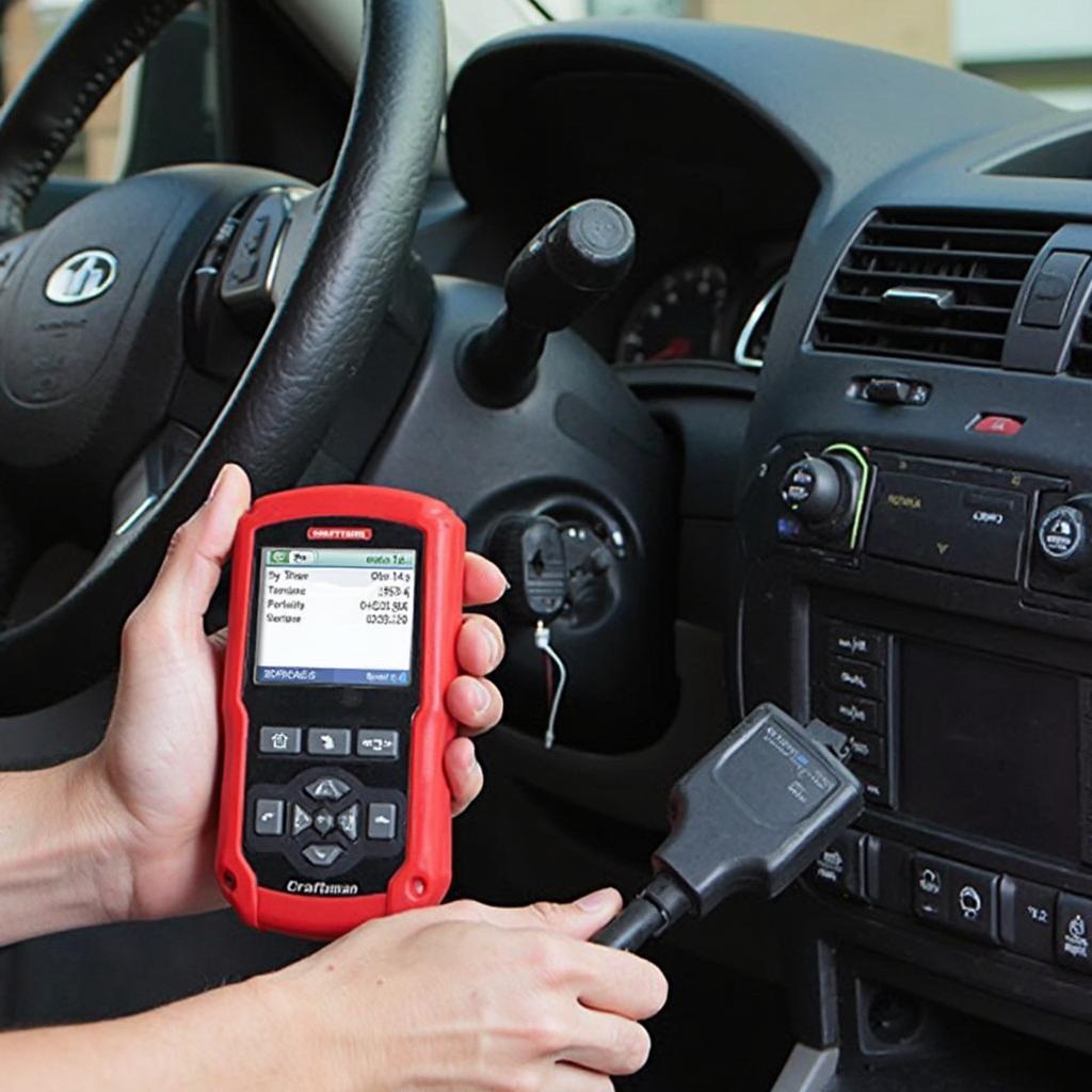 Craftsman OBD2 ABS Diagnostic Tool in Use