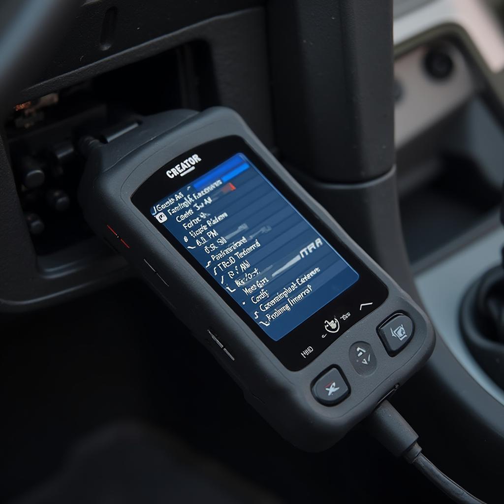 Creator OBD2 Scanner in Use