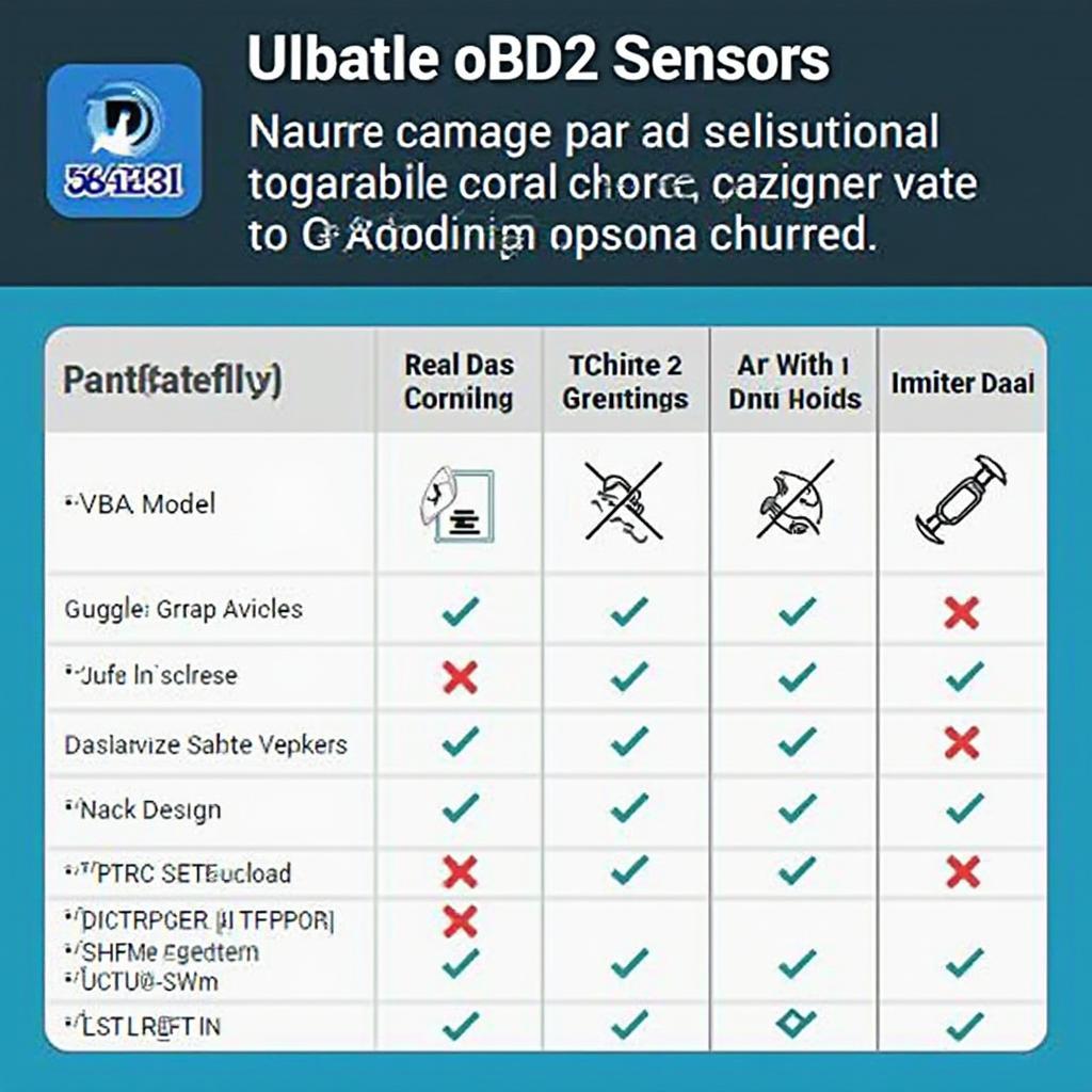 CTSV DashBoss OBD2 Sensor Compatibility Chart