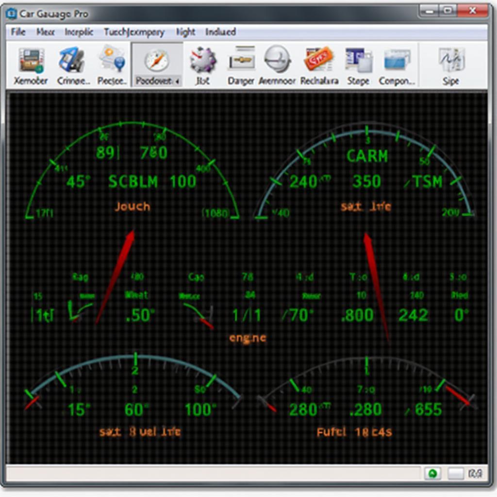 Custom Car Gauge Pro Dashboard Displaying Real-Time Data