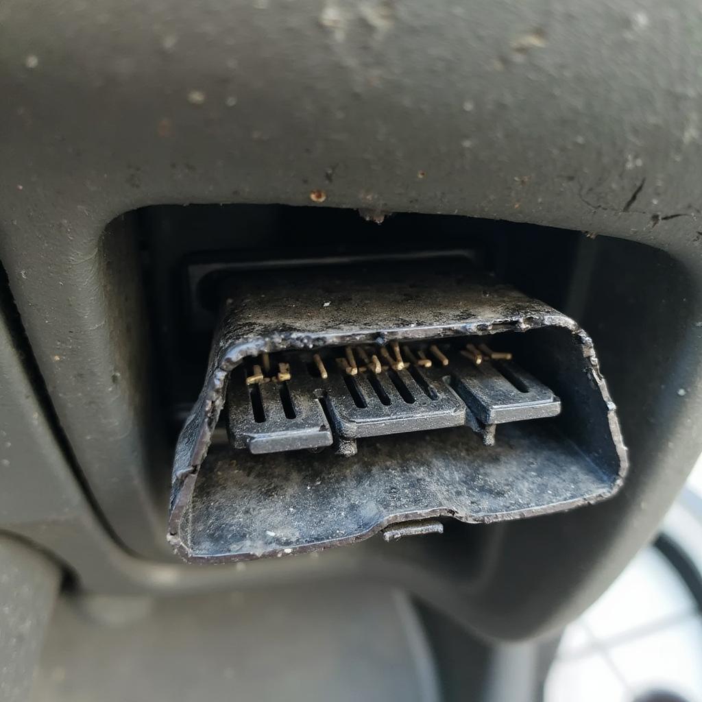 Damaged OBD2 port in a 2004 Subaru Legacy