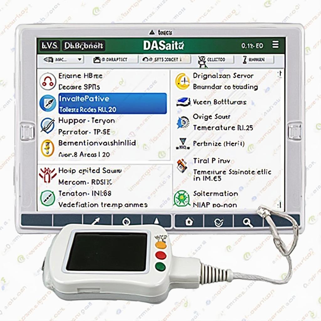 DASaita OBD2 Scanner Displaying Diagnostic Information on Screen