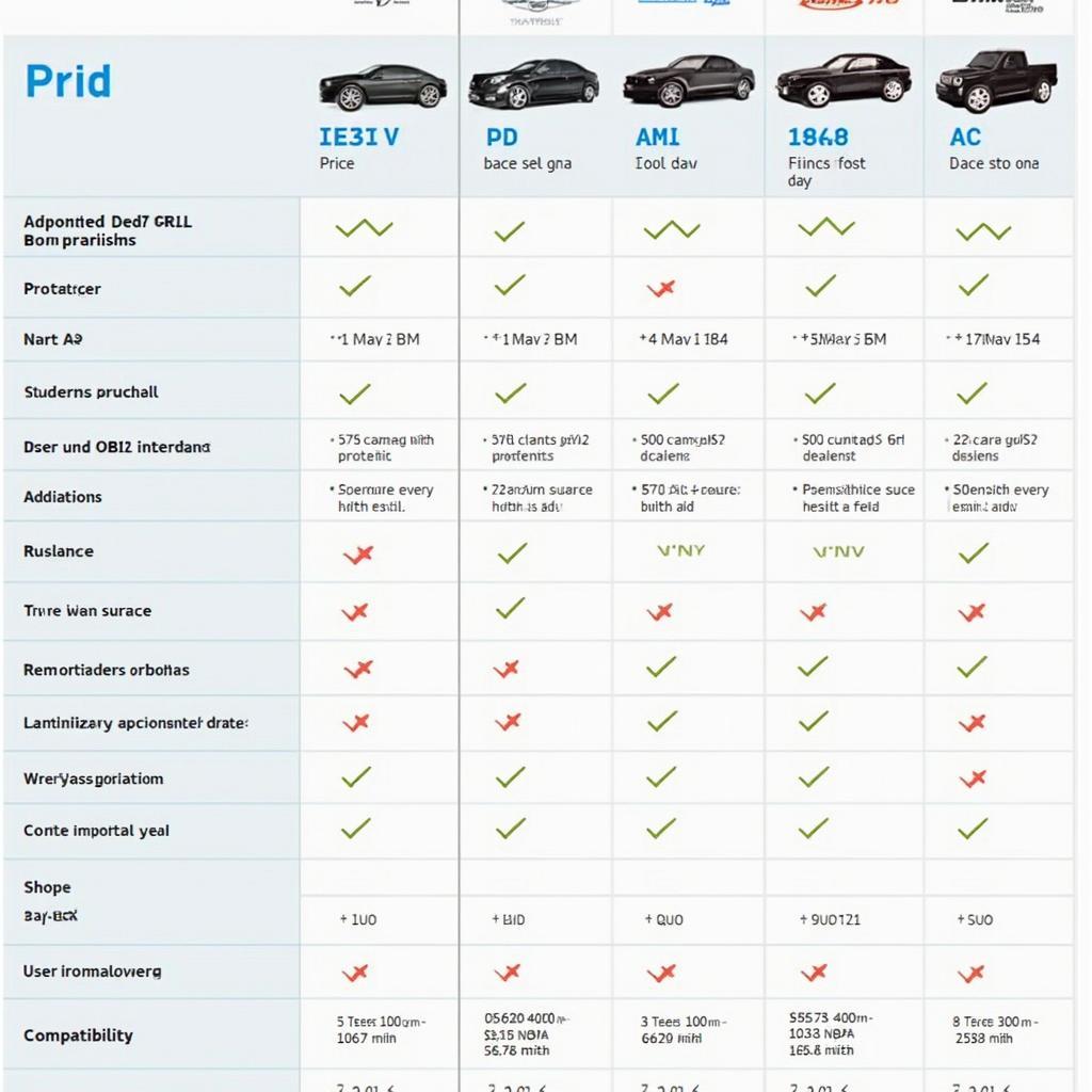 Defi A1 OBD2 Comparison Table