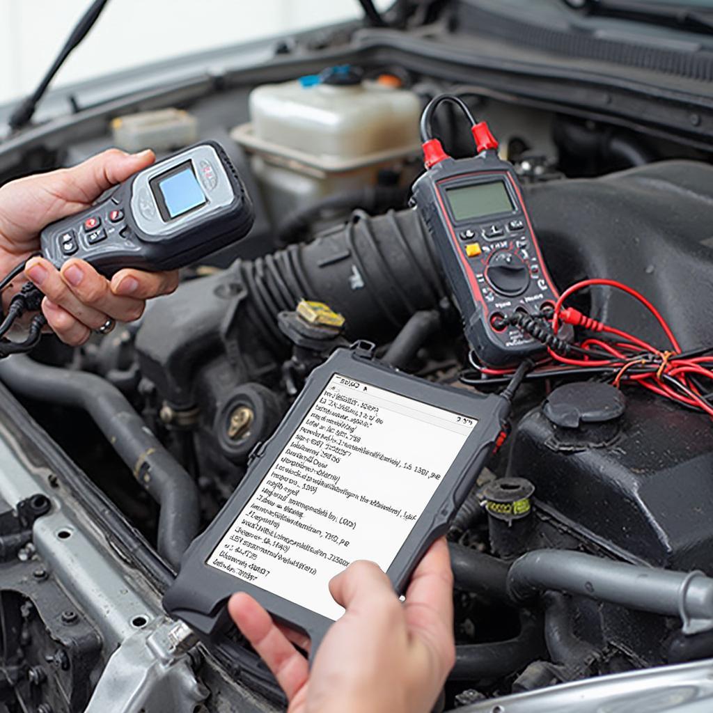 Diagnosing OBD2 Code 1281 with a Scanner and Multimeter