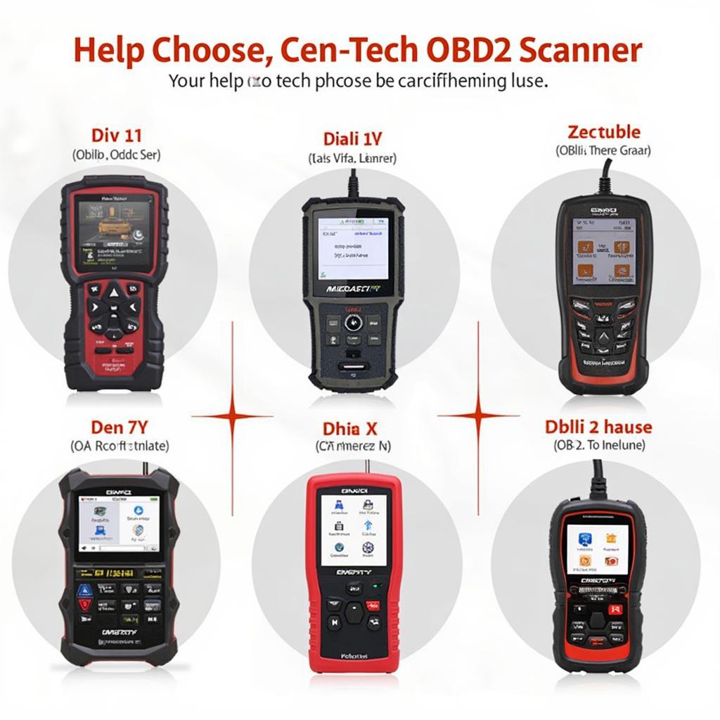 Various Cen-Tech OBD2 Scanners