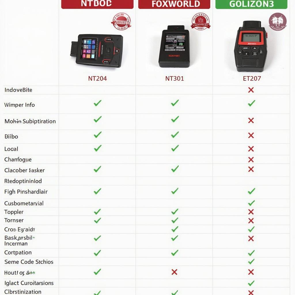 Different Foxwell OBD2 Code Readers Comparison